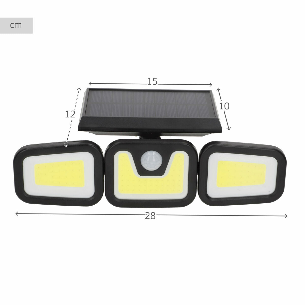 Solar-powered spotlight Aktive 28 x 9 x 12 cm (4 Units)-3
