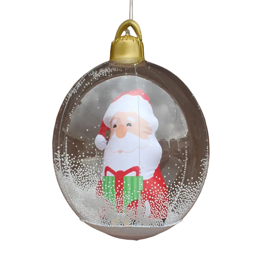 Santa Claus LED Transparent Ball - Christmas Inflatable Luminous Decor-0