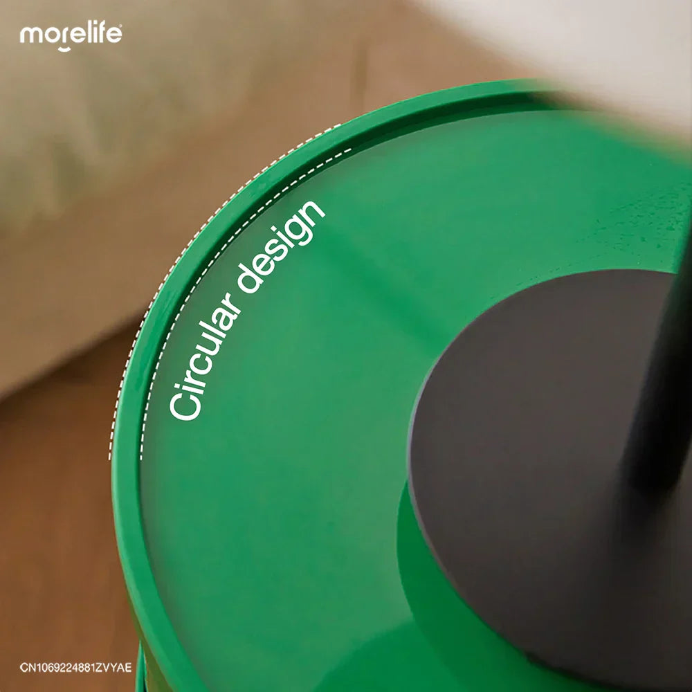 Minimalist Green Nightstands - Mid Century Round Coffee Tables with Storage-3