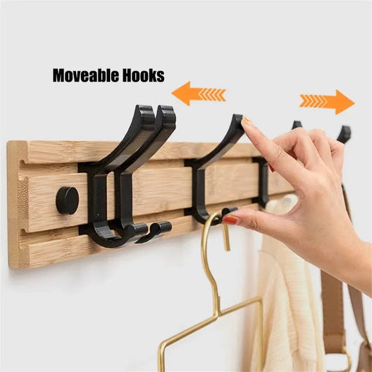 3 Hooks Wooden Wall Mounted Racks Coat Hat Clothes Hanger Door Hangers Bathroom Rack Sundries Storage Hooks Home Storage-1