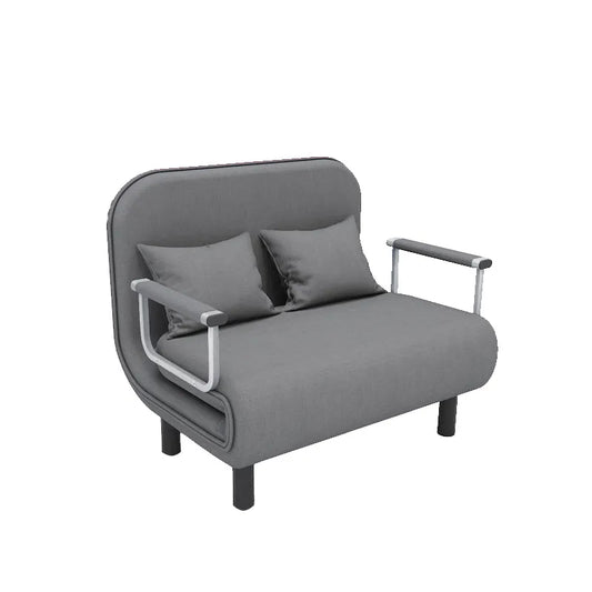 65CM Grey Simple Folding Sofa Bed - Easy Assembly & Durable Comfort-0