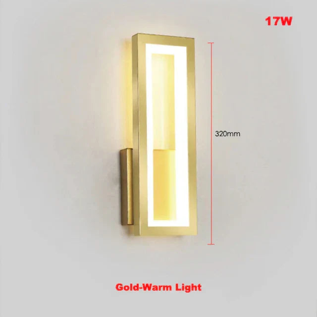 Elegant Gold Wall Lamp - Modern 17W LED Sconce for Aisle Decoration-3