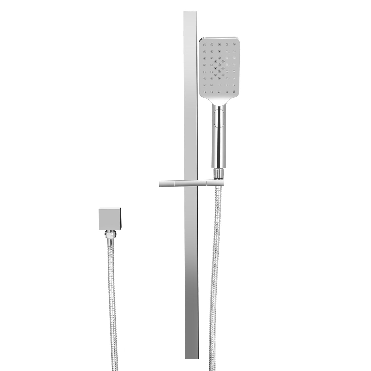 NNEDSZ Handheld Shower Head Set 3.1'' High Pressure Silver-2