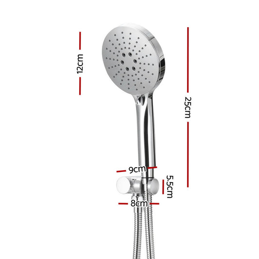 NNEDSZ Handheld Shower Head Holder 4.7'' High Pressure Silver-1