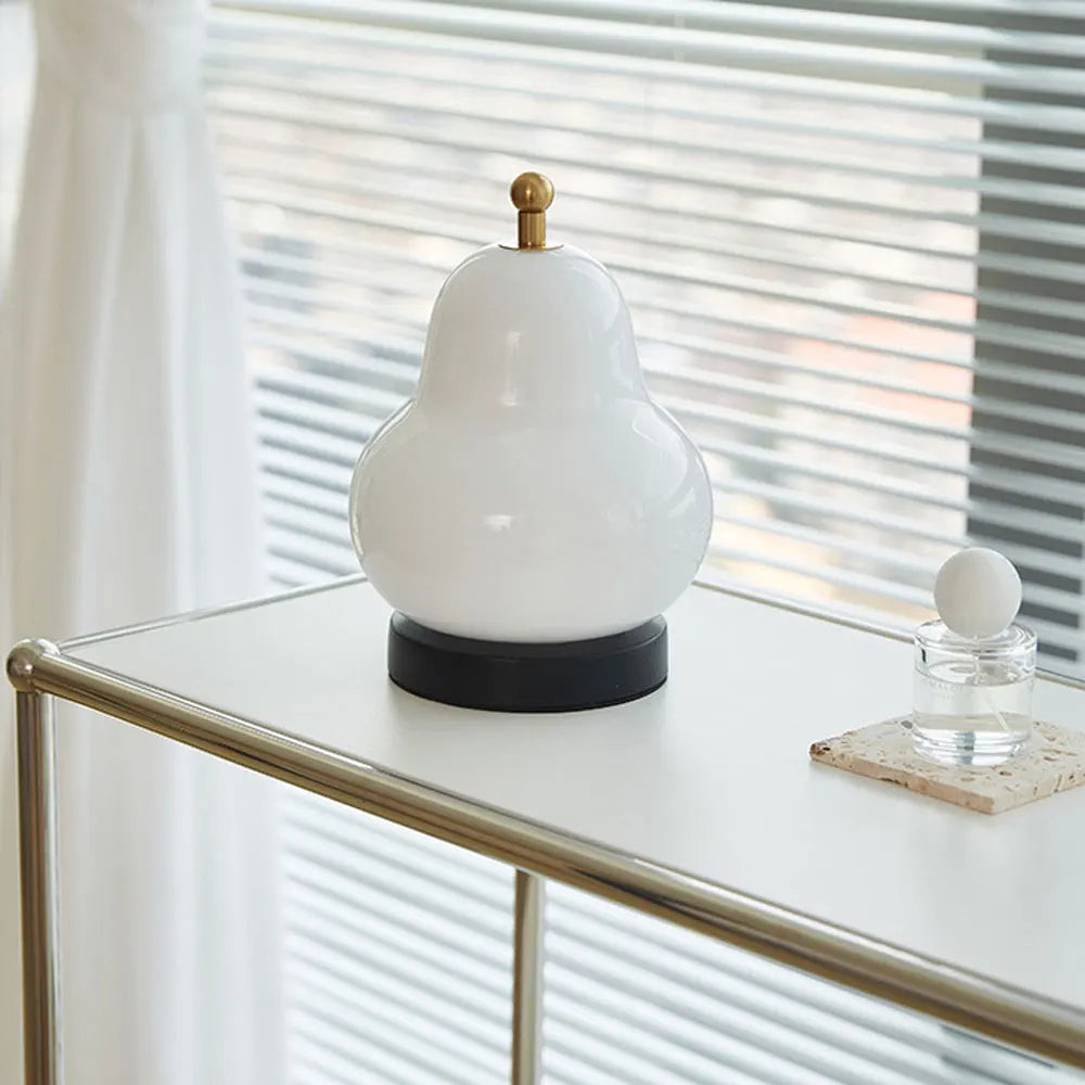 Elegant LED Cream Pear Table Lamp-2