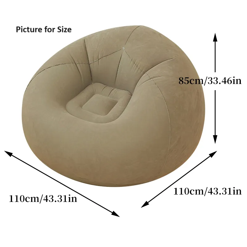 Inflatable PVC Lounger Sofa - Comfortable Single-Seater for Living Room-4