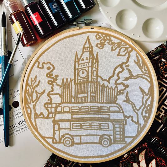Classic Batik Craft Kit- The Big Red Bus-0