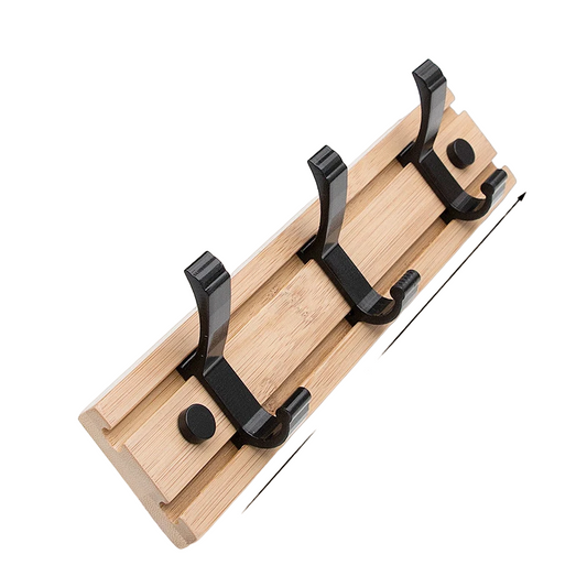 3 Hooks Wooden Wall Mounted Racks Coat Hat Clothes Hanger Door Hangers Bathroom Rack Sundries Storage Hooks Home Storage-0