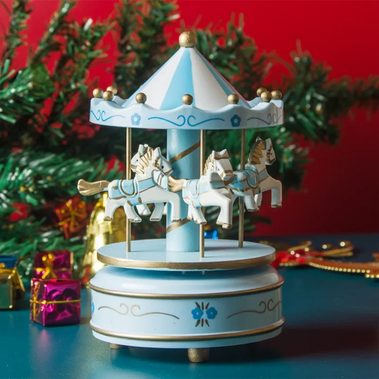 Enchanting Christmas Carousel Octave Music Box Ornament-1