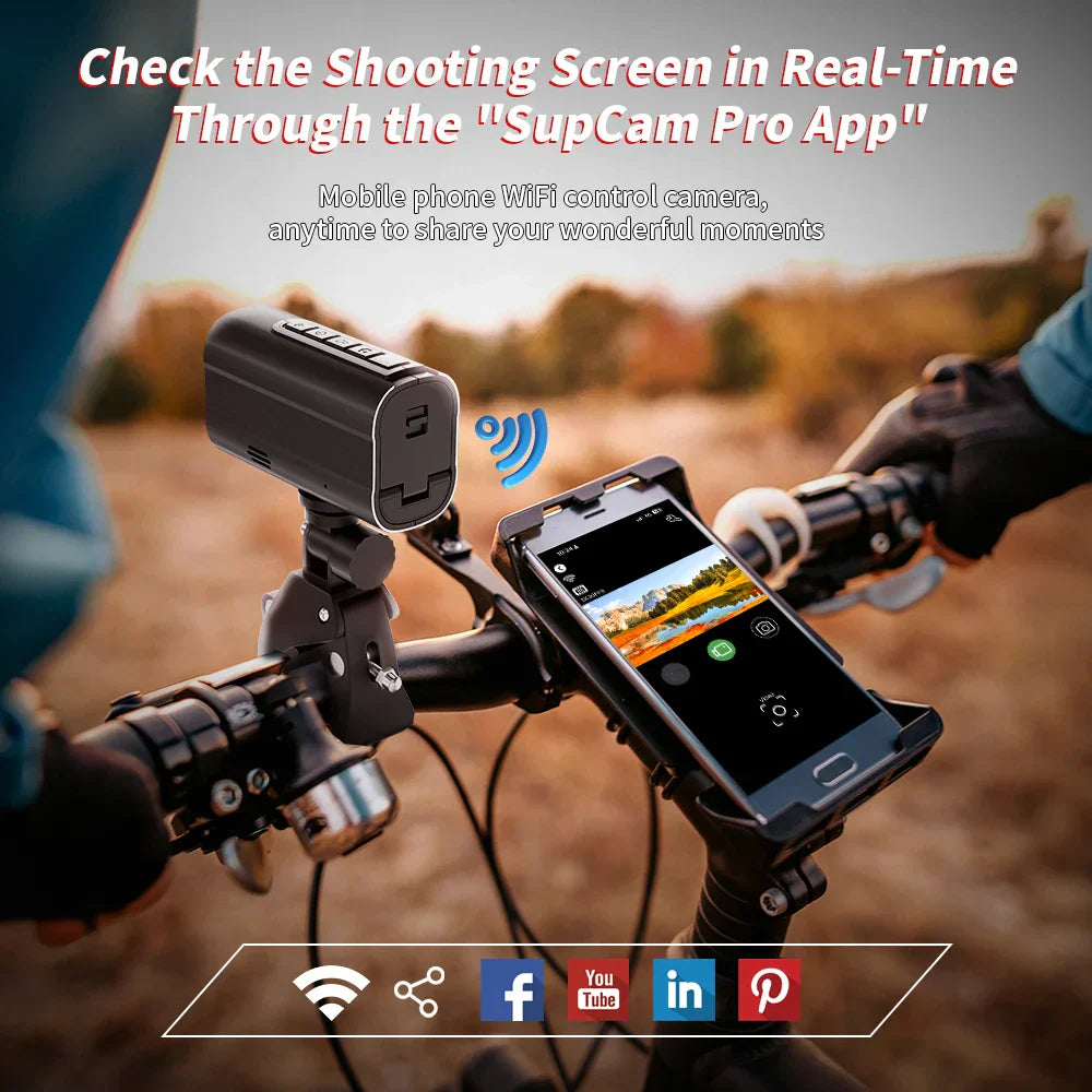 5K Action Camera with LED Light 64GB Included Black-2