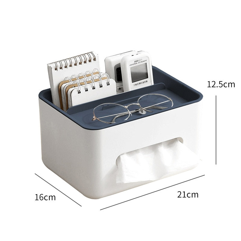 3 Grid Bamboo Remote Control Storage Box Stationery Remote Control Headphone Cable Cell Phone Desktop Storage Box Organizer-8