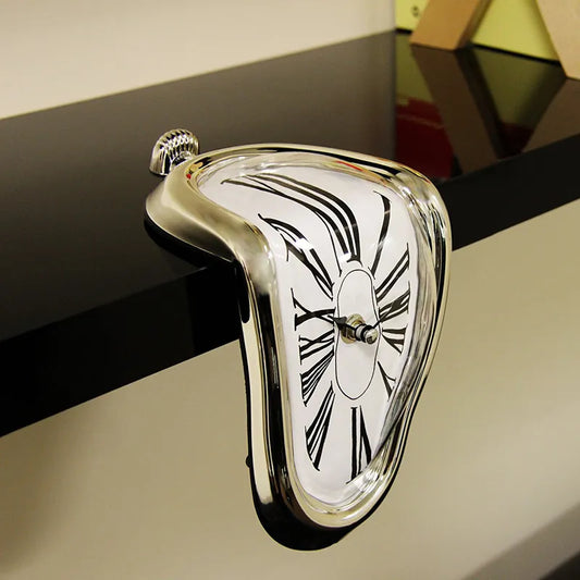Surreal Melting Distorted Wall Clock - Inspired by Salvador Dali's "The Persistence of Memory-1