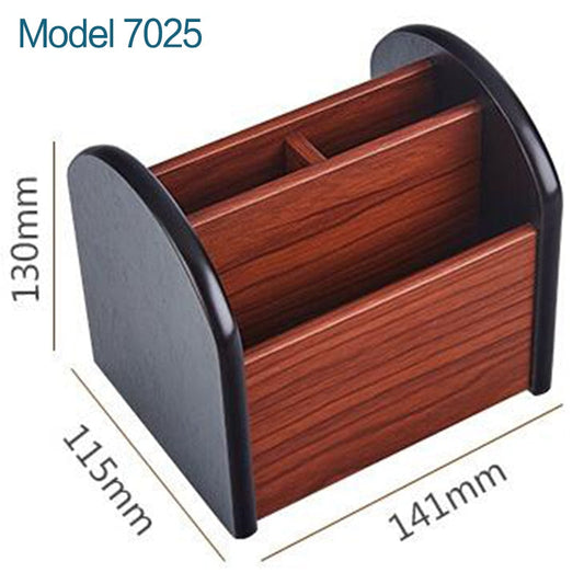 3 Grid Bamboo Remote Control Storage Box Stationery Remote Control Headphone Cable Cell Phone Desktop Storage Box Organizer-10
