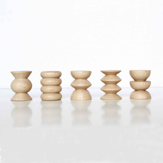 Totem Wooden Picture / Postcard Stand -  Set of 5 Short-1