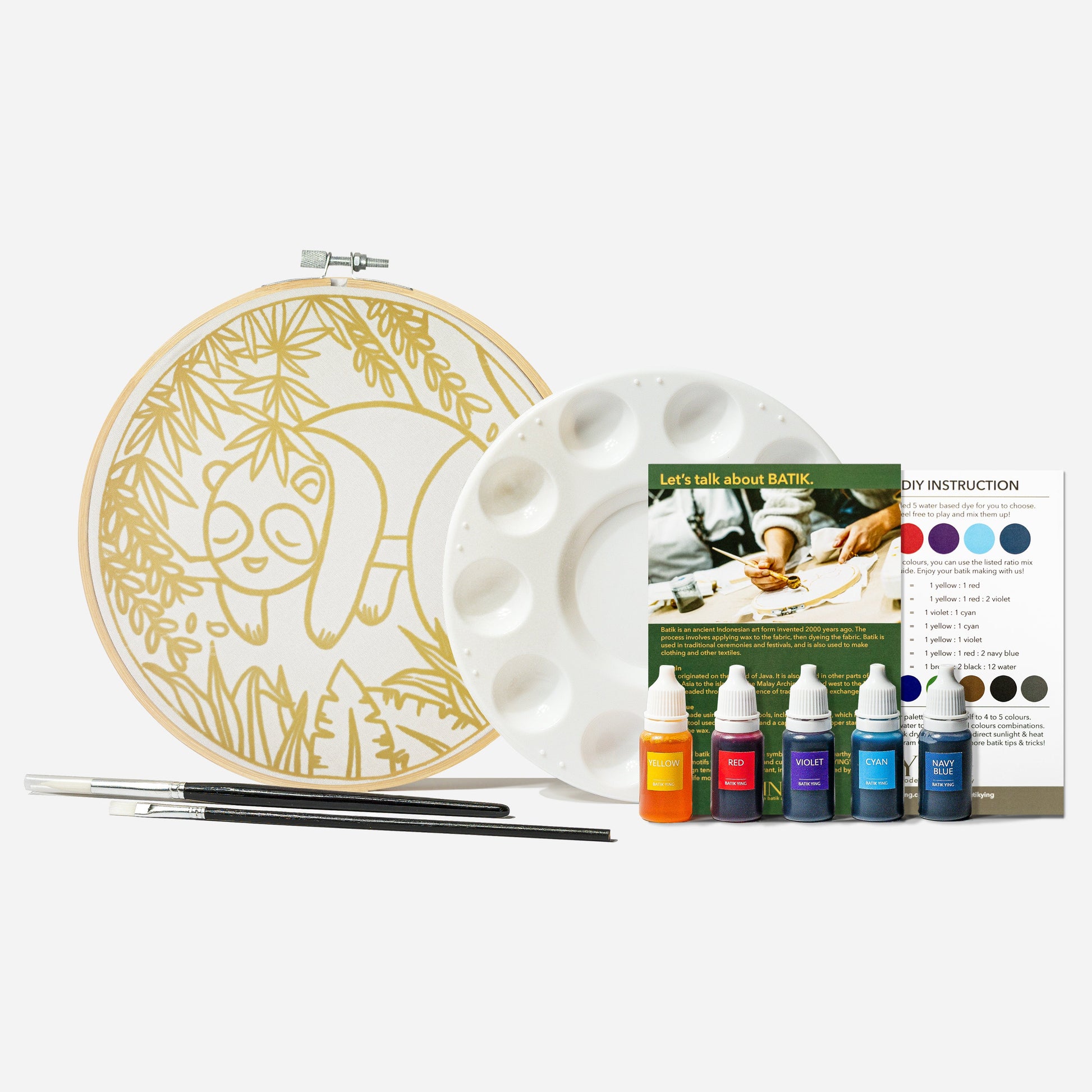 Classic Batik Craft Kit - Sleepy Panda-2