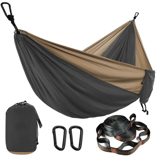 Double Parachute Hammock with Straps & Carabiners-0
