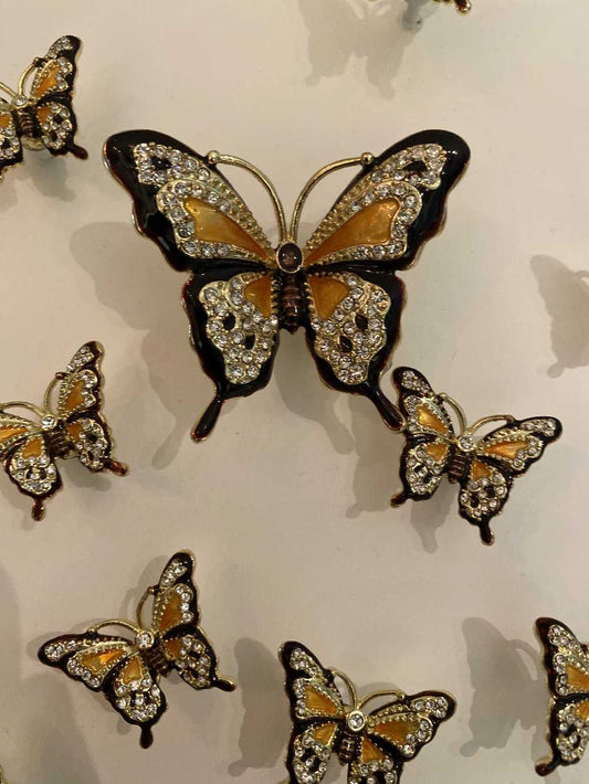 Butterflies in Perfect Harmony Wall Art White-0