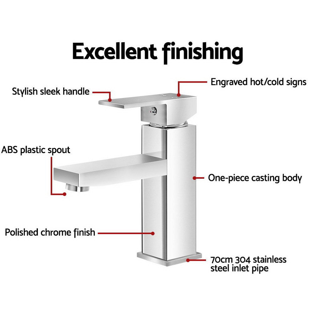 NNEDSZ Basin Mixer Tap Faucet Bathroom Vanity Counter Top WELS Standard Brass Silver-2