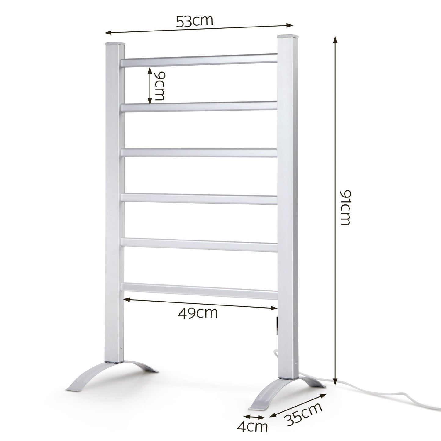 NNEDSZ Electric Heated Towel Rail Rails Warmer Rack Aluminium Bar Bathroom-1