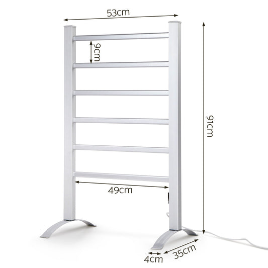 NNEDSZ Electric Heated Towel Rail Rails Warmer Rack Aluminium Bar Bathroom-1