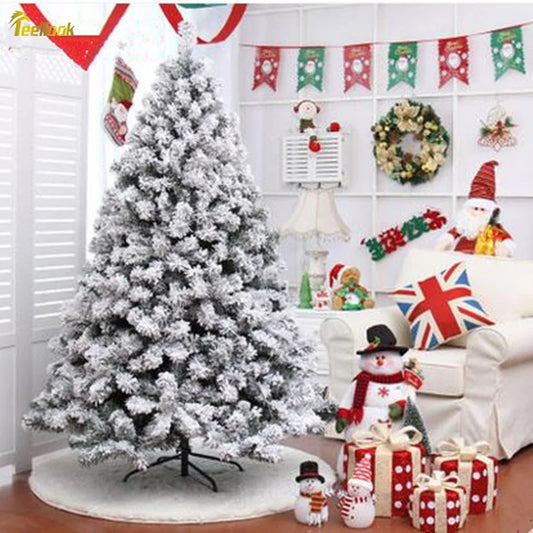 Flocking Snow Christmas Tree Mall Decoration-1