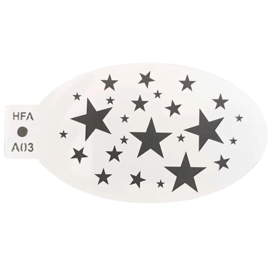 Face Painting Stencil - A03 Star Group-0