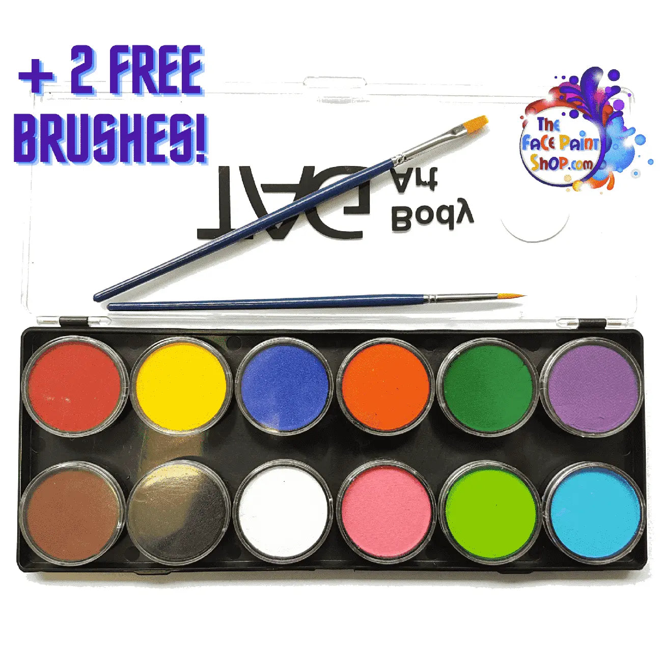 TAG Body Art Face Paint Palette - Regular 12 x 10g-2