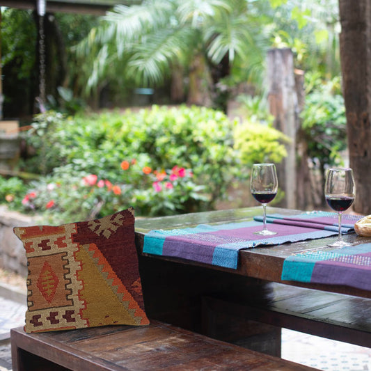 Kilim- Handwoven -Domino- Cushion -Cover