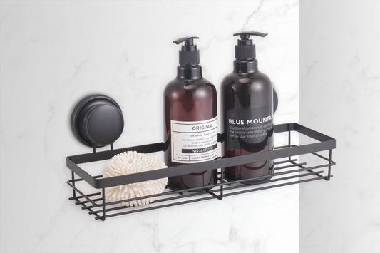 NNEDSZ 2 Pack Rectangular Corner Shower Caddy Shelf Basket Rack with Premium Vacuum Suction Cup No-Drilling for Bathroom and Kitchen-1