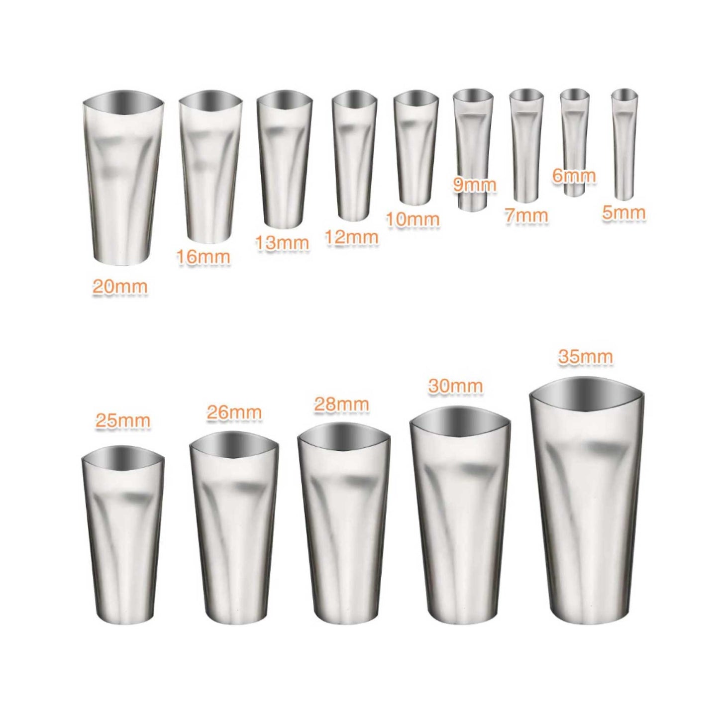 NNEDSZ 14pc Stainless Steel Caulking Nozzles - Sealant Applicator Accessory Tool Set-0