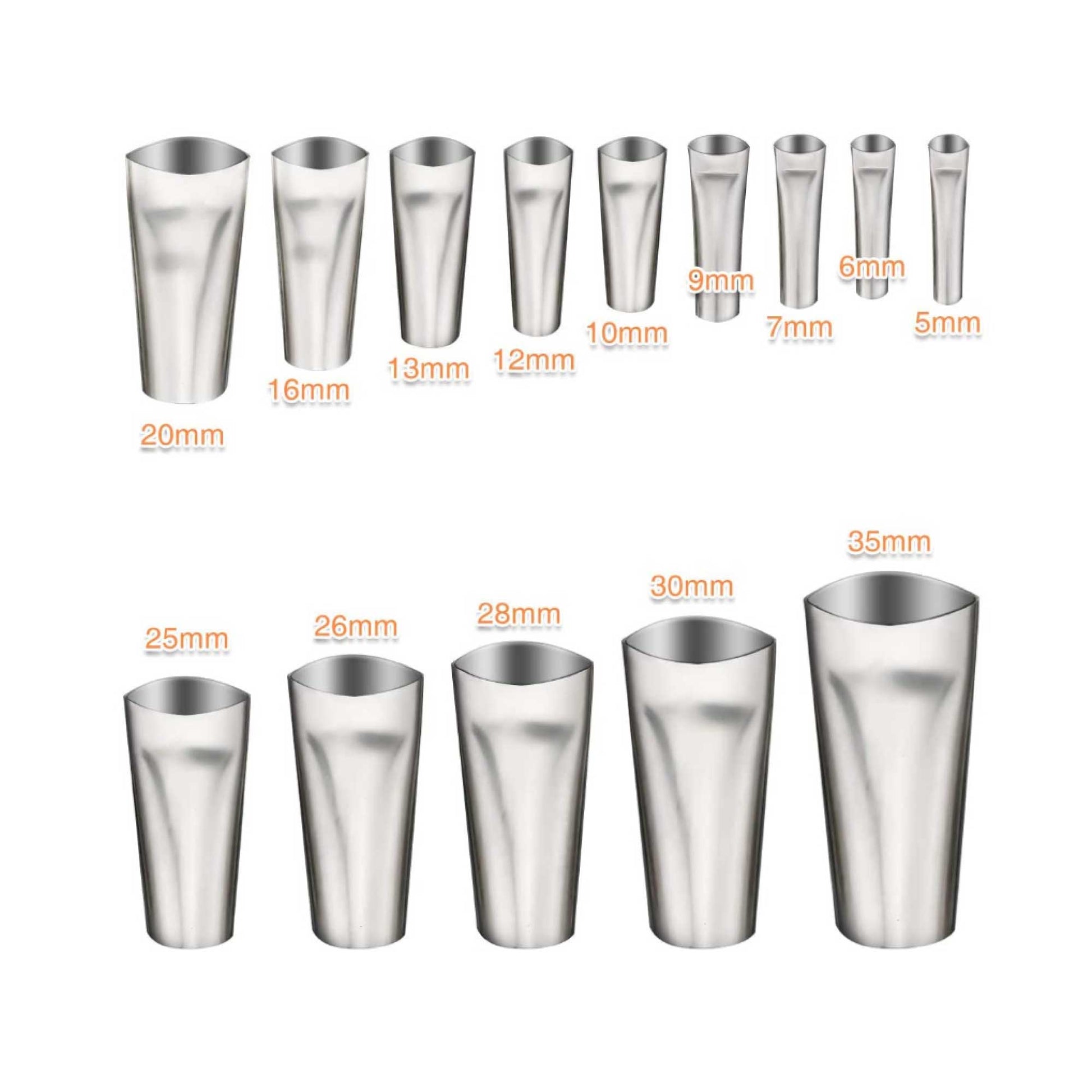 NNEDSZ 14pc Stainless Steel Caulking Nozzles - Sealant Applicator Accessory Tool Set-0