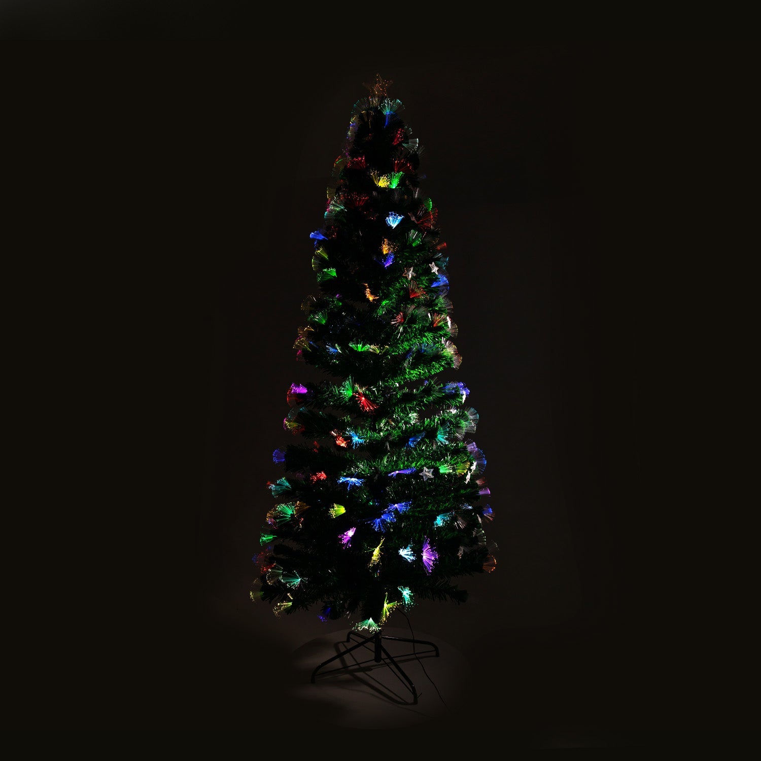 NNEDSZ Christabelle 1.8m Enchanted Pre Lit Fibre Optic Christmas Tree Stars Xmas Decor-2