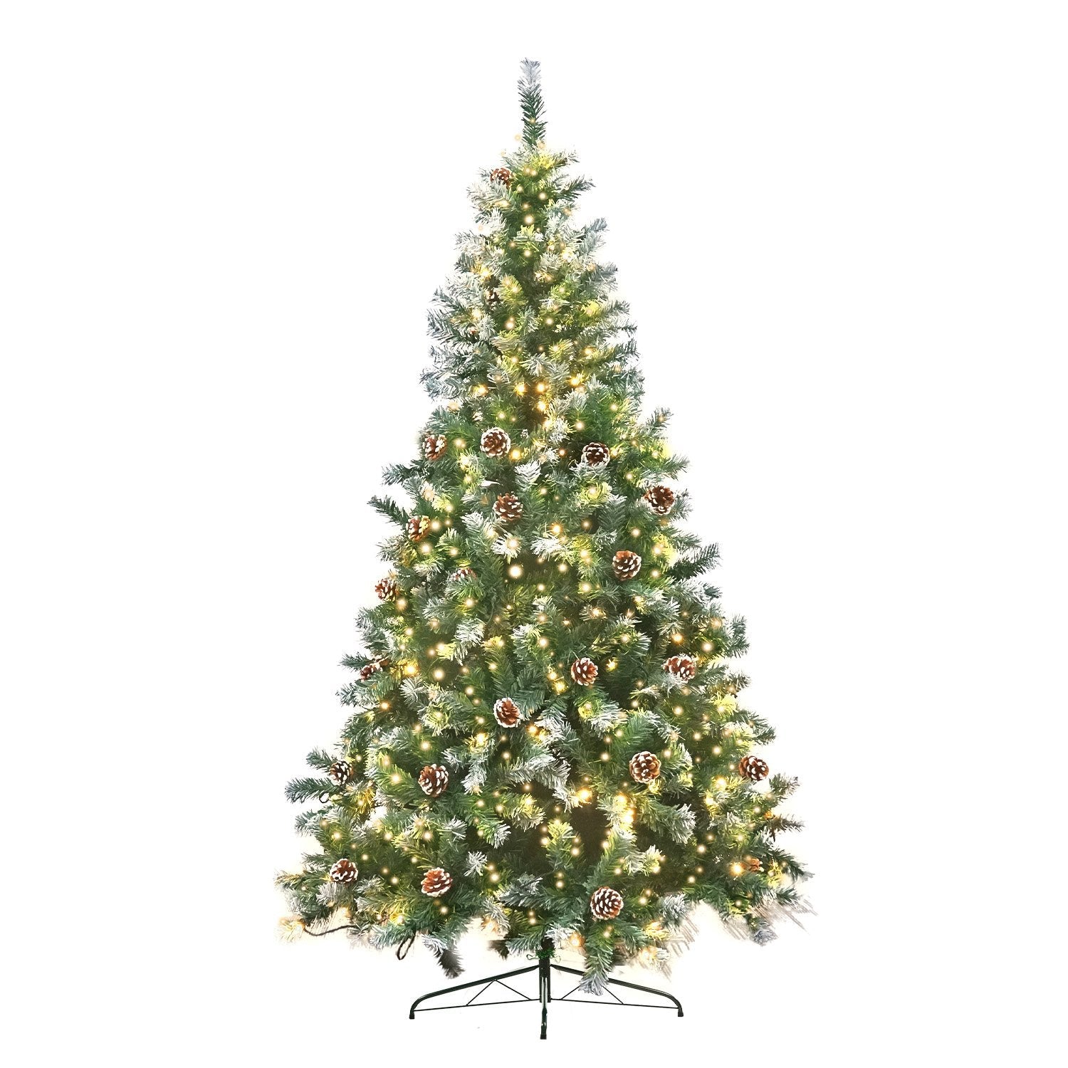 NNEDSZ Christabelle 2.7m Pre Lit LED Christmas Tree Decor with Pine Cones Xmas Decorations-0