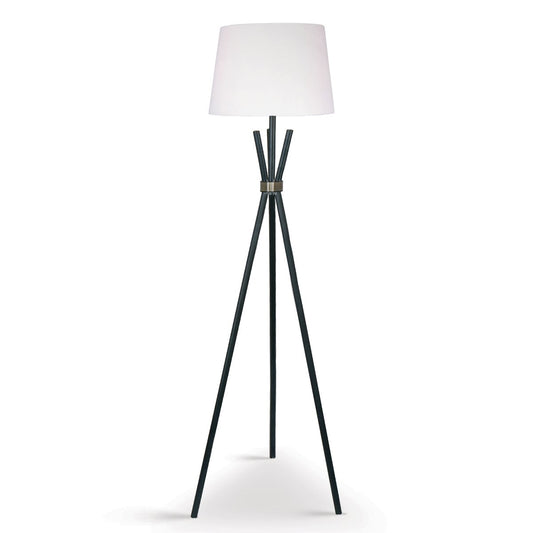 NNEDSZ Sarantino Tripod Floor Lamp in Metal and Antique Brass-0