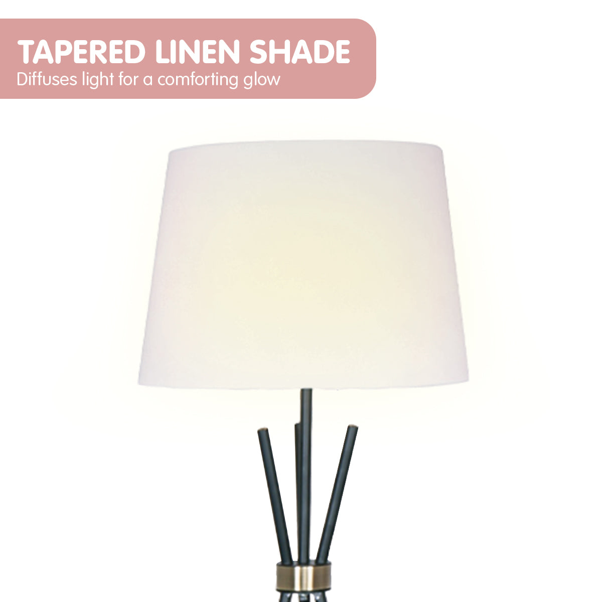 NNEDSZ Sarantino Tripod Floor Lamp in Metal and Antique Brass-2