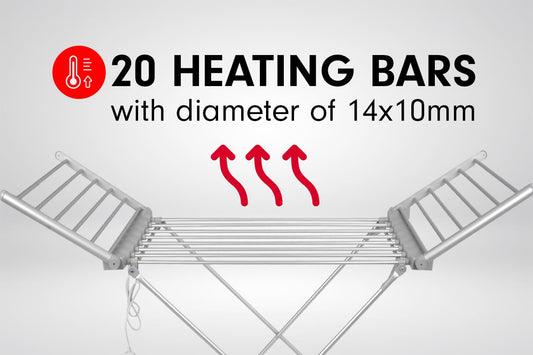 NNEDSZ Pronti Heated Towel Clothes Rack Dryer Warmer Rack Airer Heat Line Hanger Laundry-1