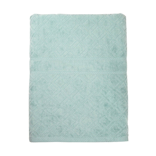 NNEDSZ Premium Velour Diamond Design Jacquard Bath Towel (Aqua)-0