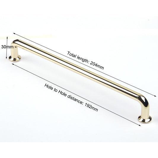NNEDSZ 192mm Polished gold Furniture Kitchen Bathroom Cabinet Handles Drawer Bar Handle Pull Knob-1