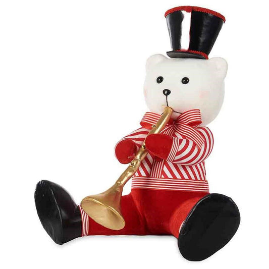 Decorative Figure Bear Trumpet Multicolour polystyrene-0