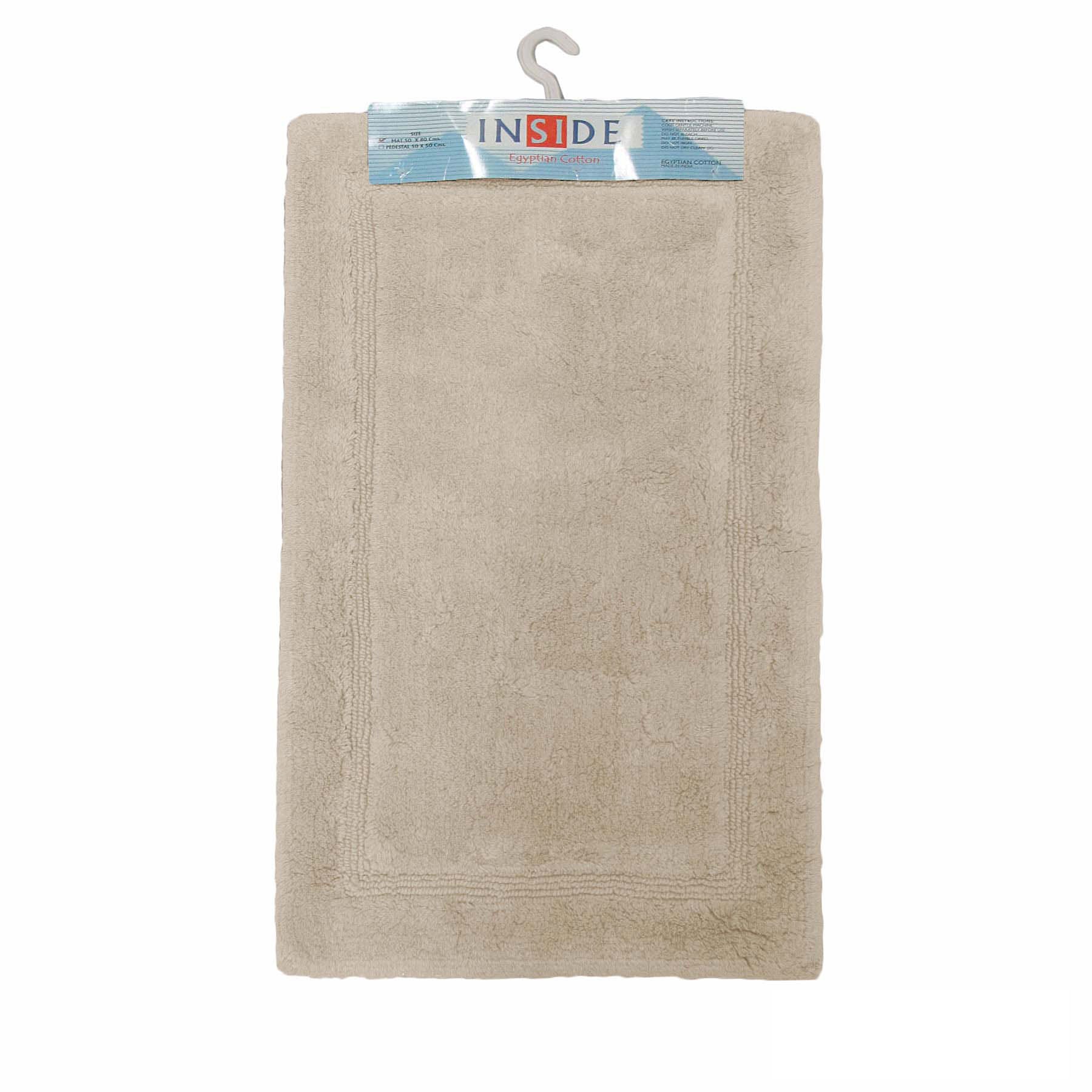 NNEDSZ Egyptian Cotton Bath Mat 50x80 cm Taupe-0