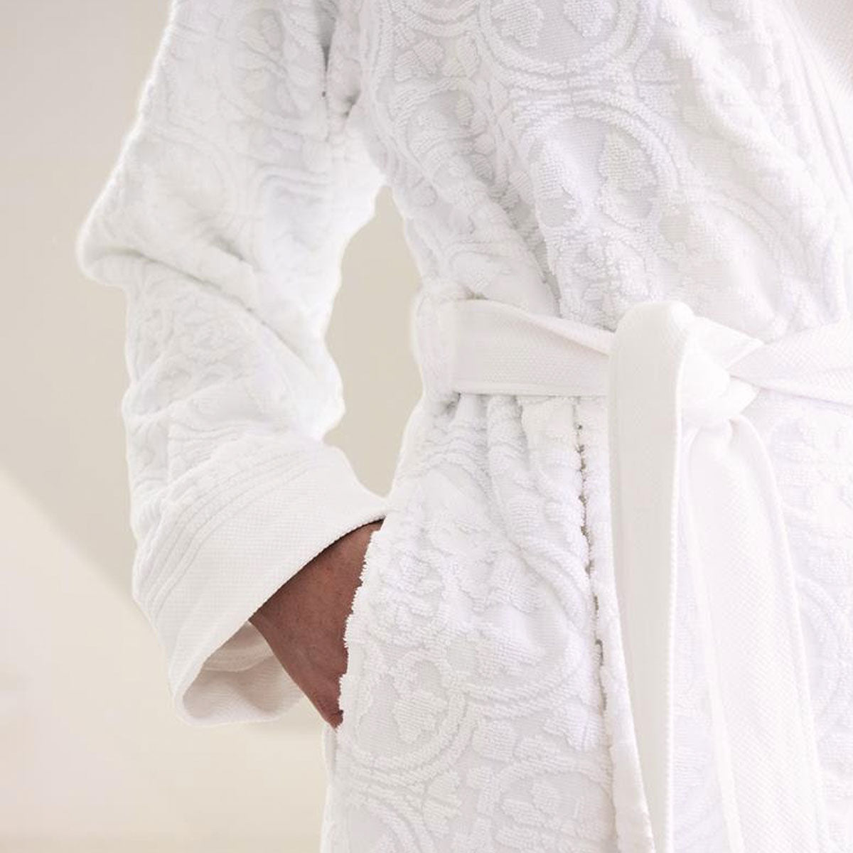 NNEDSZ Studio Mosaic de White Cotton Bathrobe XX-Large-1