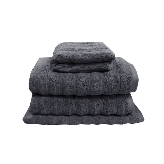 NNEDSZ Home Set of 4 George Collective Cotton Bath Towel Set Ash-0