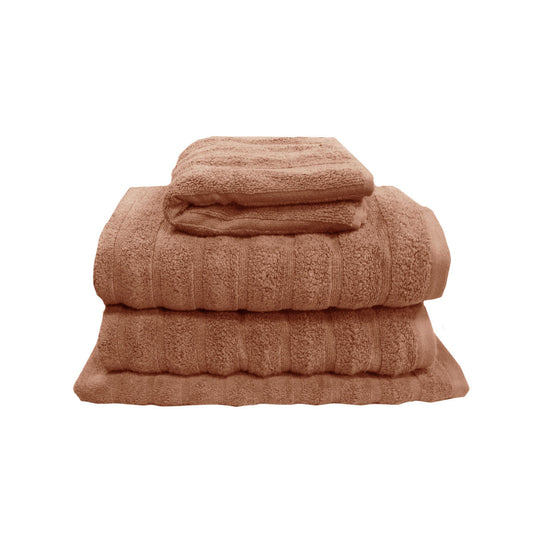 NNEDSZ Home Set of 4 George Collective Cotton Bath Towel Set Terracota-0