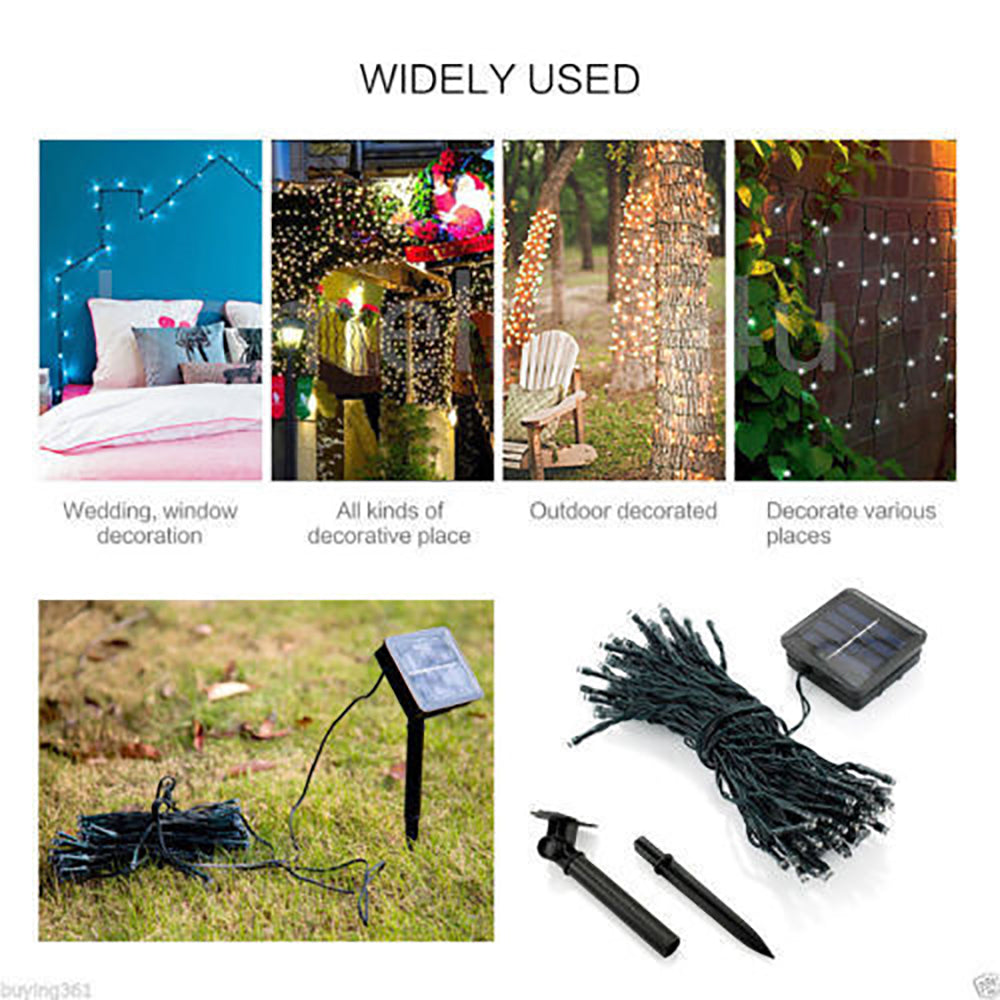 NNEDSZ Solar Fairy String Led Lights 12M-32M Outdoor Garden Christmas Party Decor(22M200Led)-3