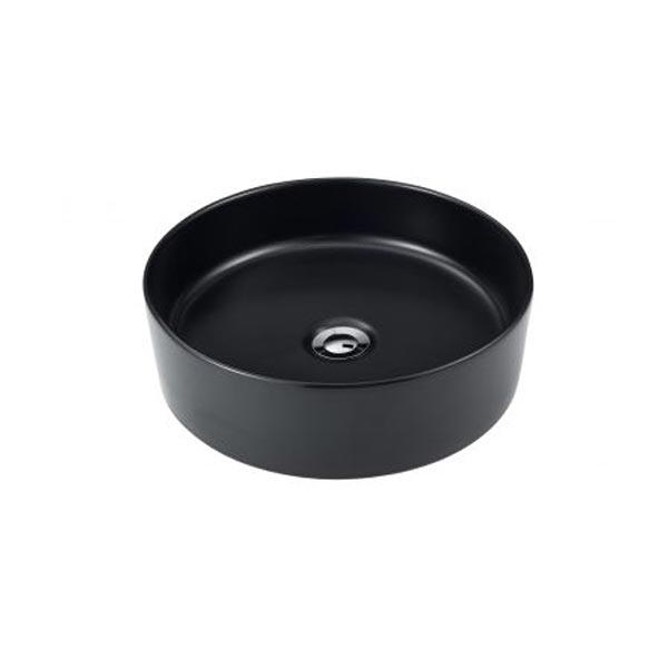 NNEDSZ 2023 Matte Black matte white matte Pink Green Gold Copper Round 360 mm Dia top counter basin porcelain sink-0