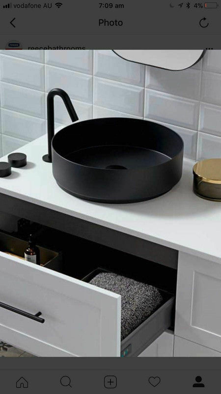 NNEDSZ 2023 Matte Black matte white matte Pink Green Gold Copper Round 360 mm Dia top counter basin porcelain sink-2