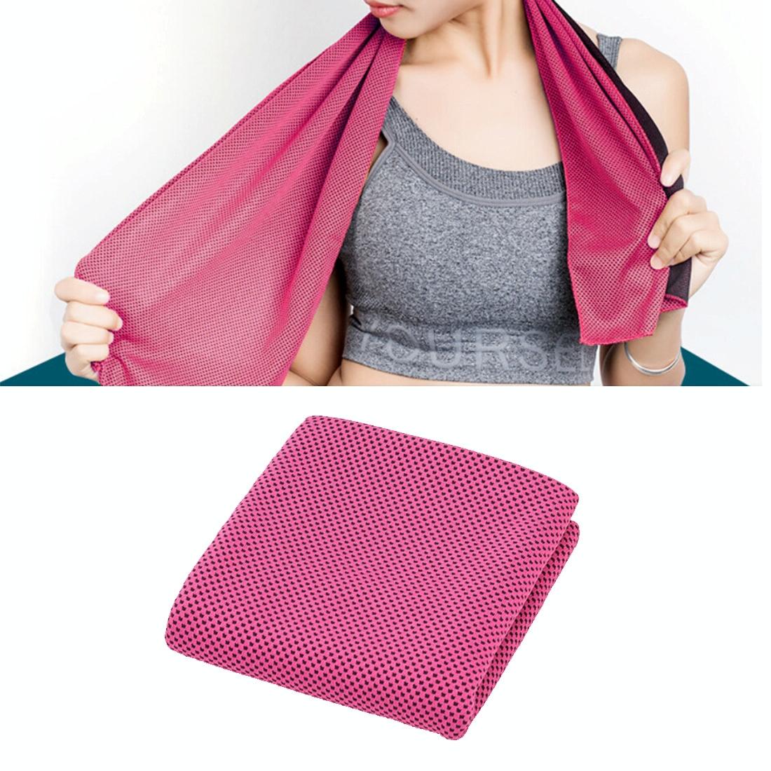 NNEDSZ 2-pack Enduring Ice Towels - Microfiber Fabric 30*100cm - Ideal for Gym and Sports - Burgundy-0