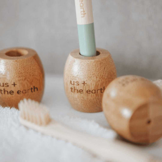 NNEDSZ Bamboo Toothbrush Stand-0