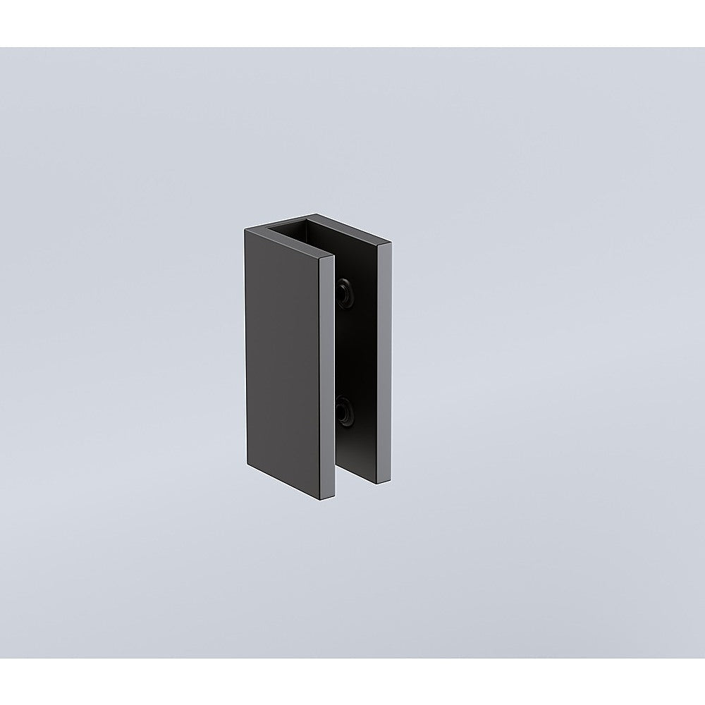 NNEDSZ 70cm Frameless Glass Bath Screen with Brackets - Black-3
