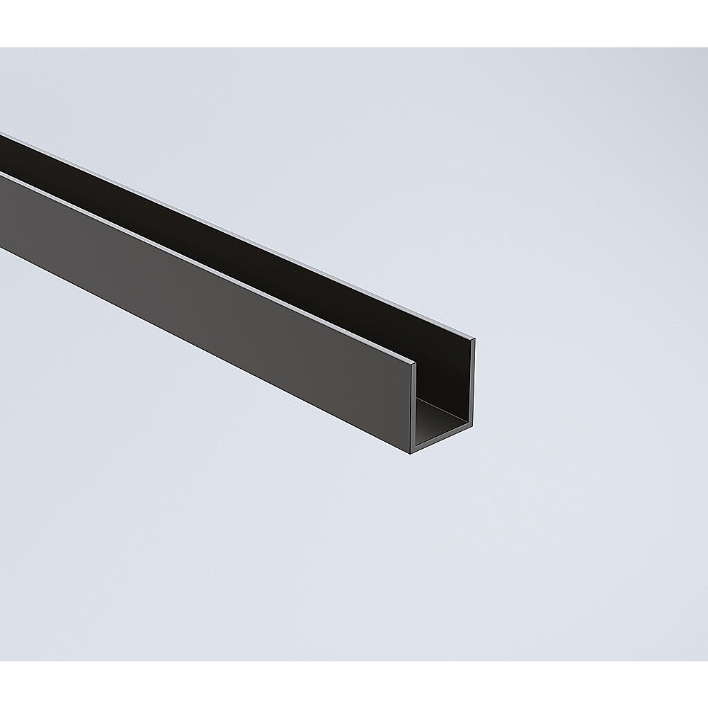 NNEDSZ 120cm Frameless Glass Bath Screen with Channel and Stainless Steel Hinges- Black-2